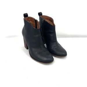 BP Booties Lance Lea Black Ankle Boots Heeled Zip Ankle Size  7M
